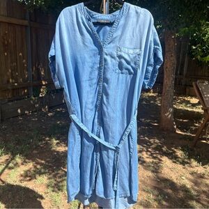 Style & Co. Chambray Dress Button Front